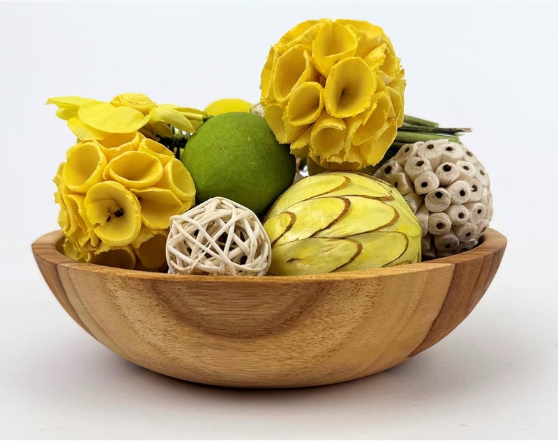 ANDALUCA Decorative Balls Bag Bowl Filler Home Decor (Yellow) - Image 4